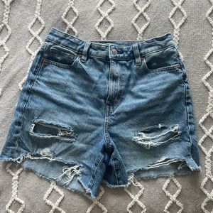 boyfriend cut-off jean shorts